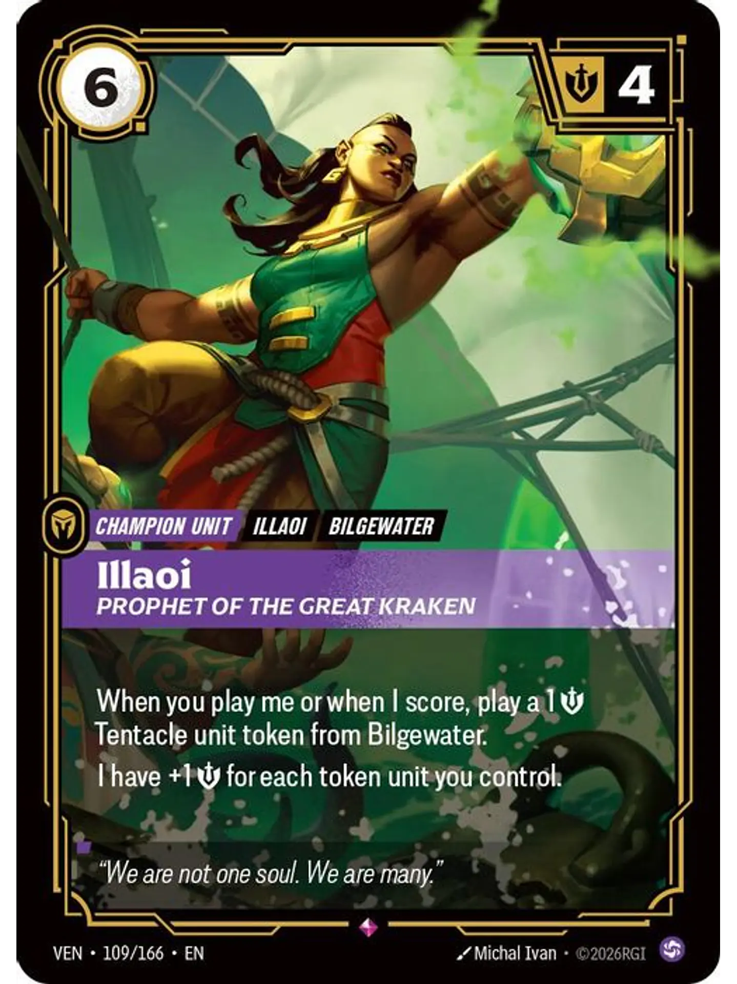 109/166 R Illaoi, Prophet of the Great Kraken 1