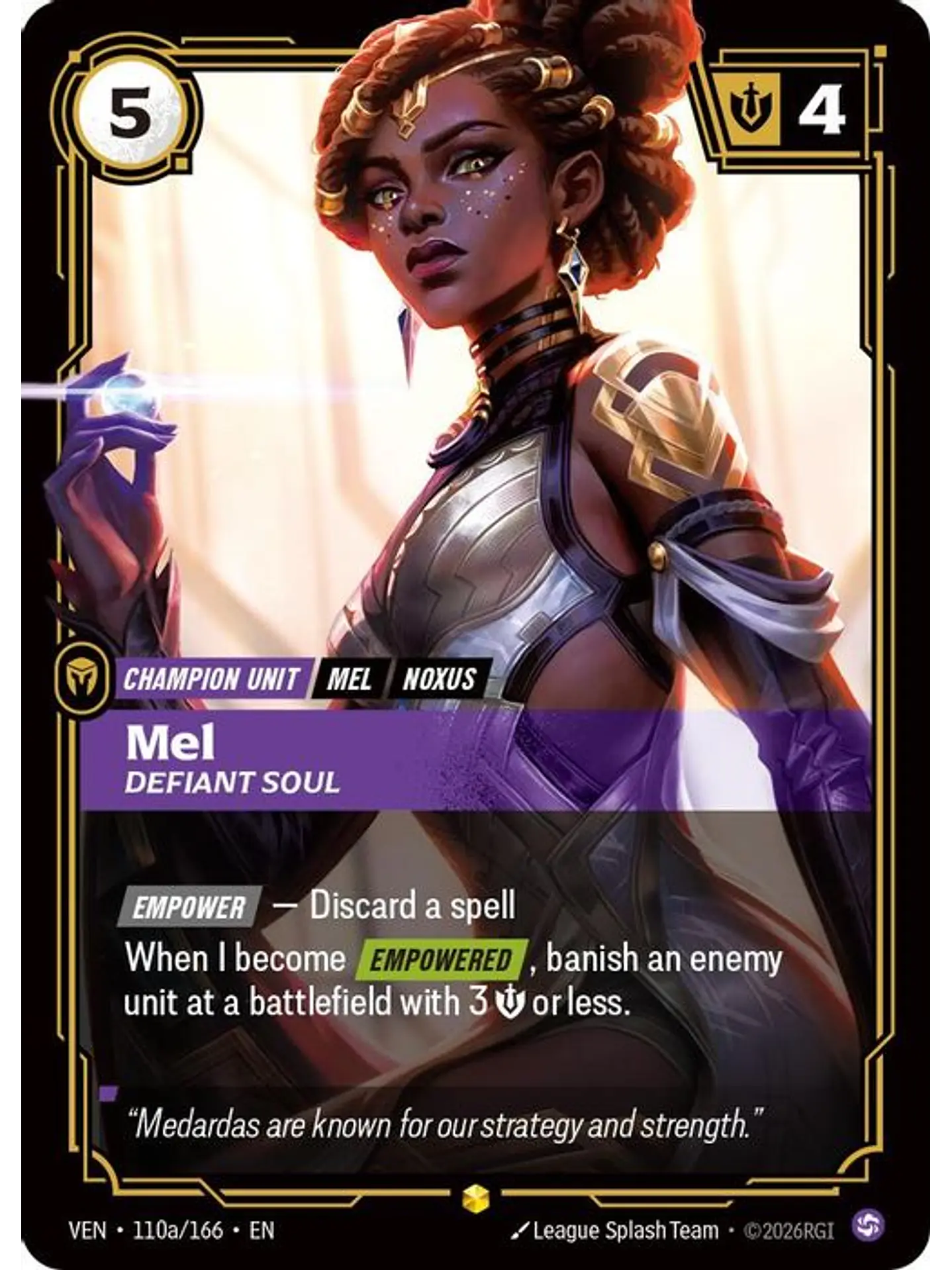 110a/166 (Alternate Art) Mel, Defiant Soul 1