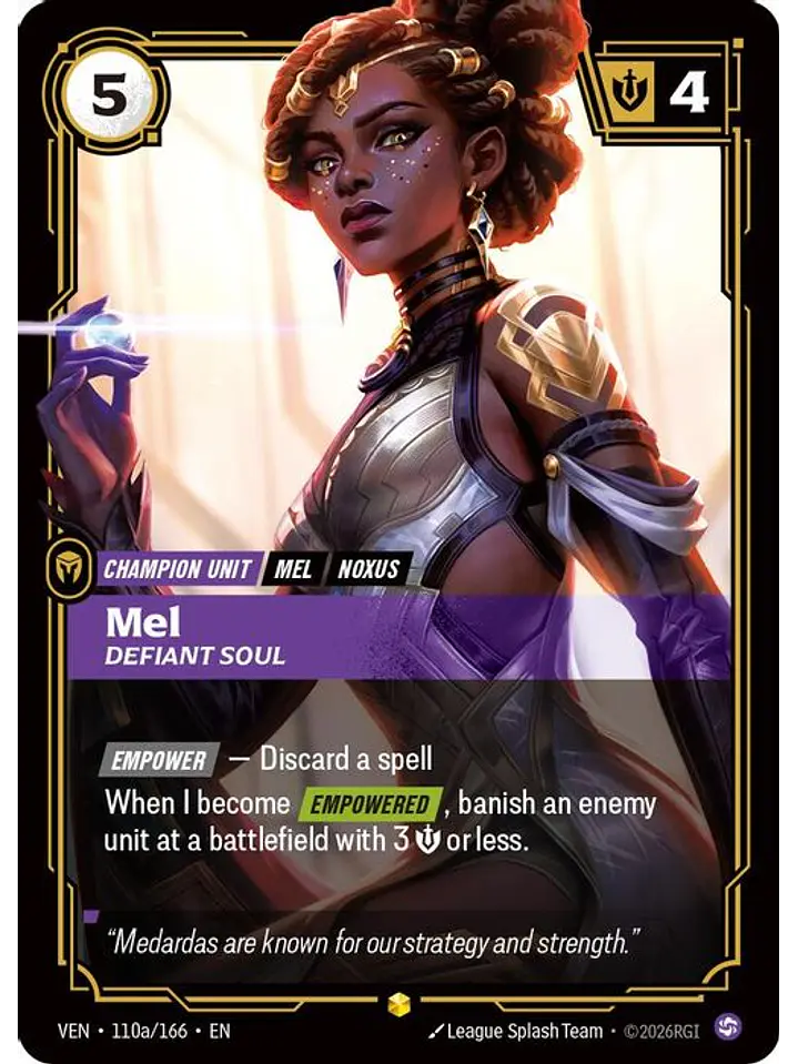 110a/166 (Alternate Art) Mel, Defiant Soul 1