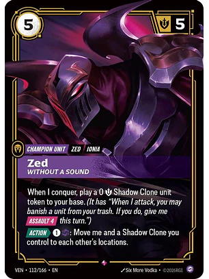 112/166 R Zed, Without a Sound