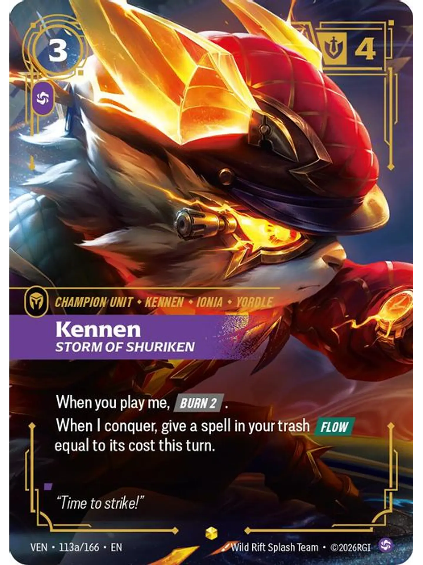 113a/166 (Alternate Art) Kennen, Storm of Shuriken 1