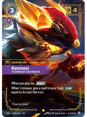 113a/166 (Alternate Art) Kennen, Storm of Shuriken