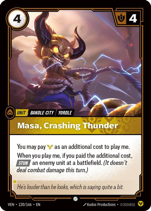 120/166 C Masa, Crashing Thunder