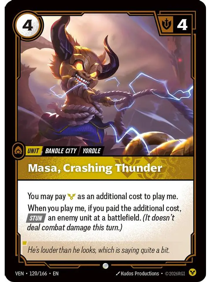 120/166 C Masa, Crashing Thunder 1