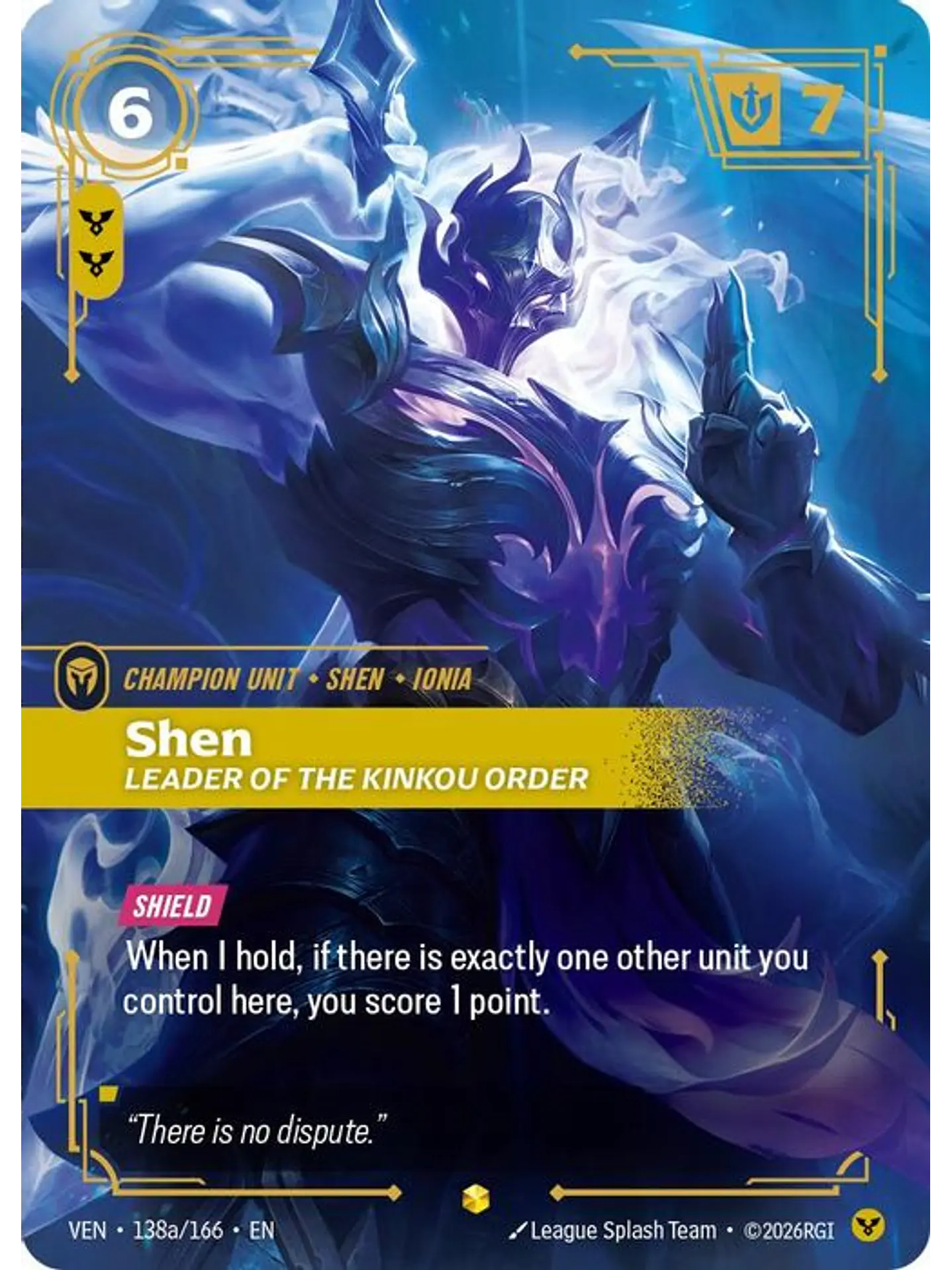 138a/166 (Alternate Art) Shen, Leader of the Kinkou Order 1