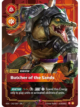 141/166 R enekton - Butcher of the Sands