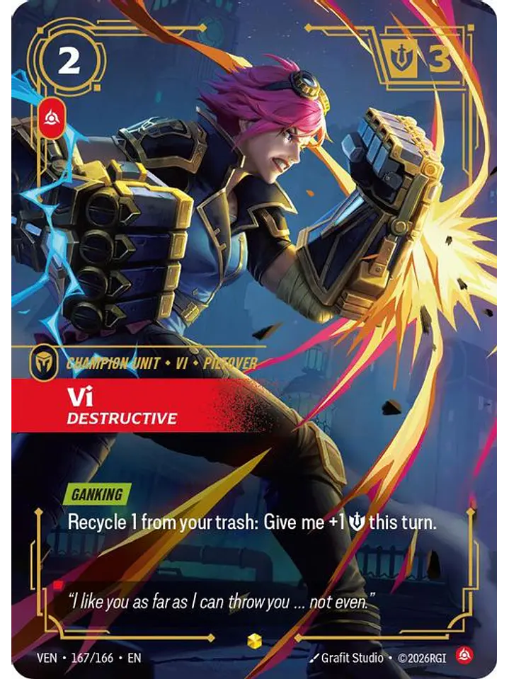 167/166 (Alternate Art) Vi, Destructive 1