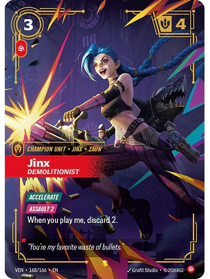 168/166 (Alternate Art) Jinx, Demolitionist (Overnumbered)