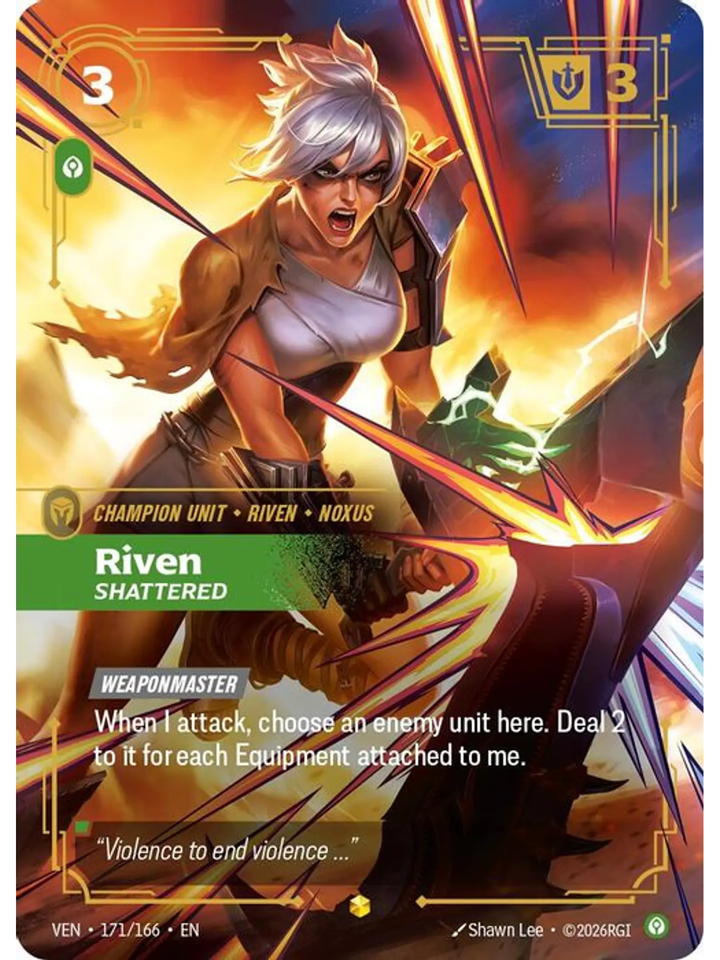 171/166 (Alternate Art) iven, Shattered (Overnumbered) 1