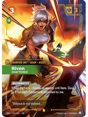 171/166 (Alternate Art) iven, Shattered (Overnumbered)