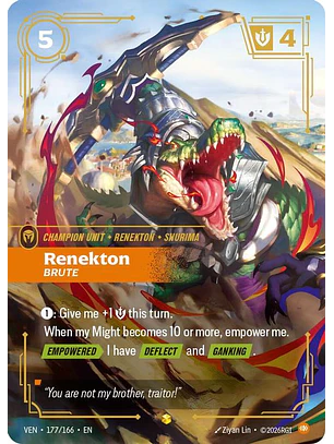 177/166 (Alternate Art) Renekton, Brute (Overnumbered)