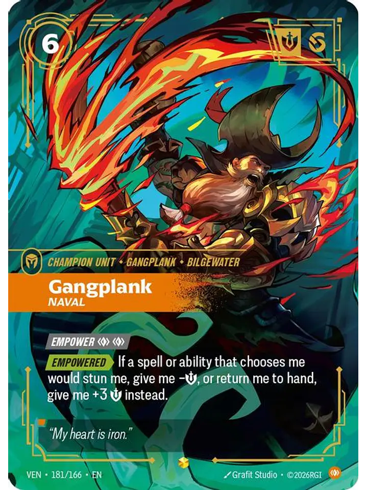 181/166 (Alternate Art) Gangplank, Naval (Overnumbered) 1