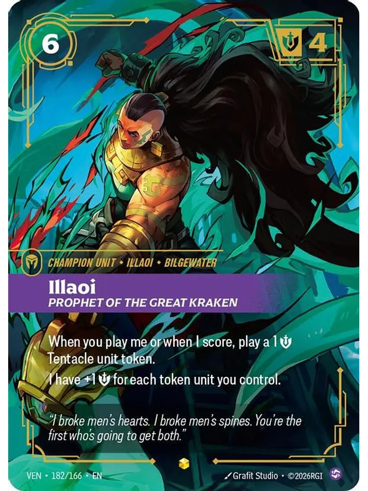 182/166 (Alternate Art) Illaoi, Prophet of the Great Kraken (Overnumbered) 1