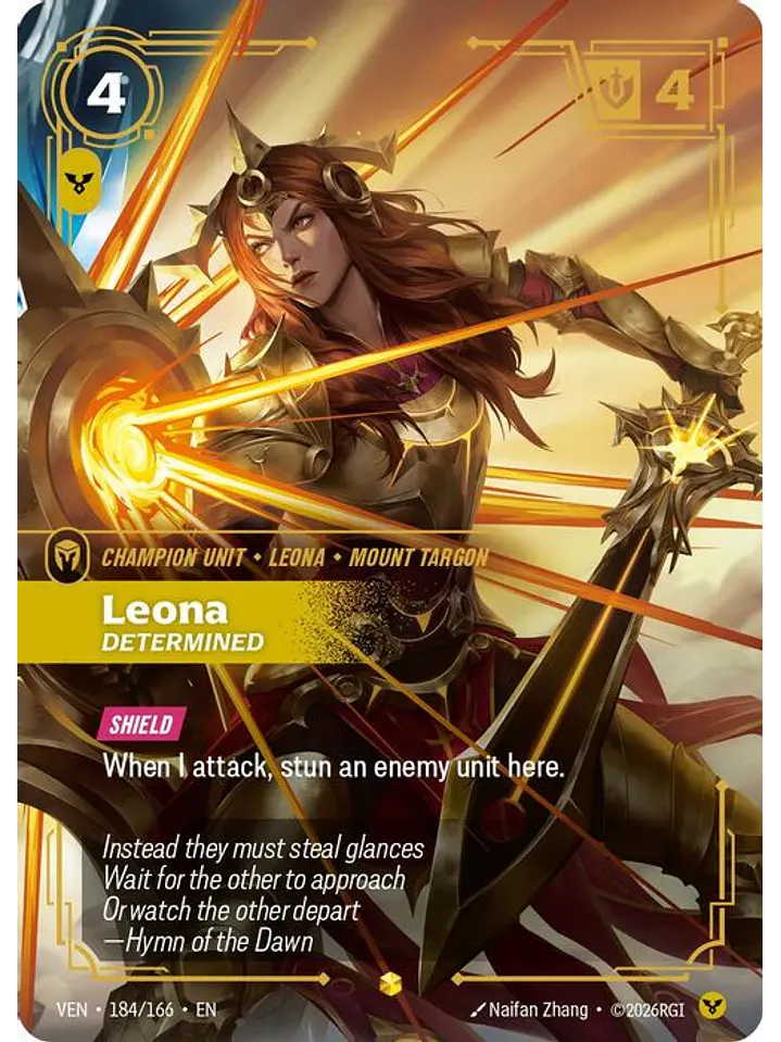 184/166 (Alternate Art) Leona, Determined 1