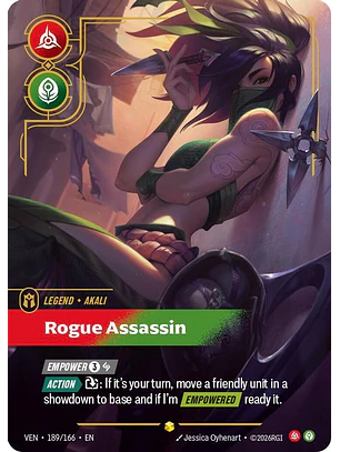 189/166 (Alternate Art) Akali - Rogue Assassin (Overnumbered)