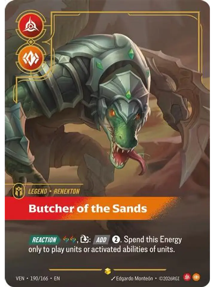 190/166 (Alternate Art) enekton - Butcher of the Sands (Overnumbered) 1
