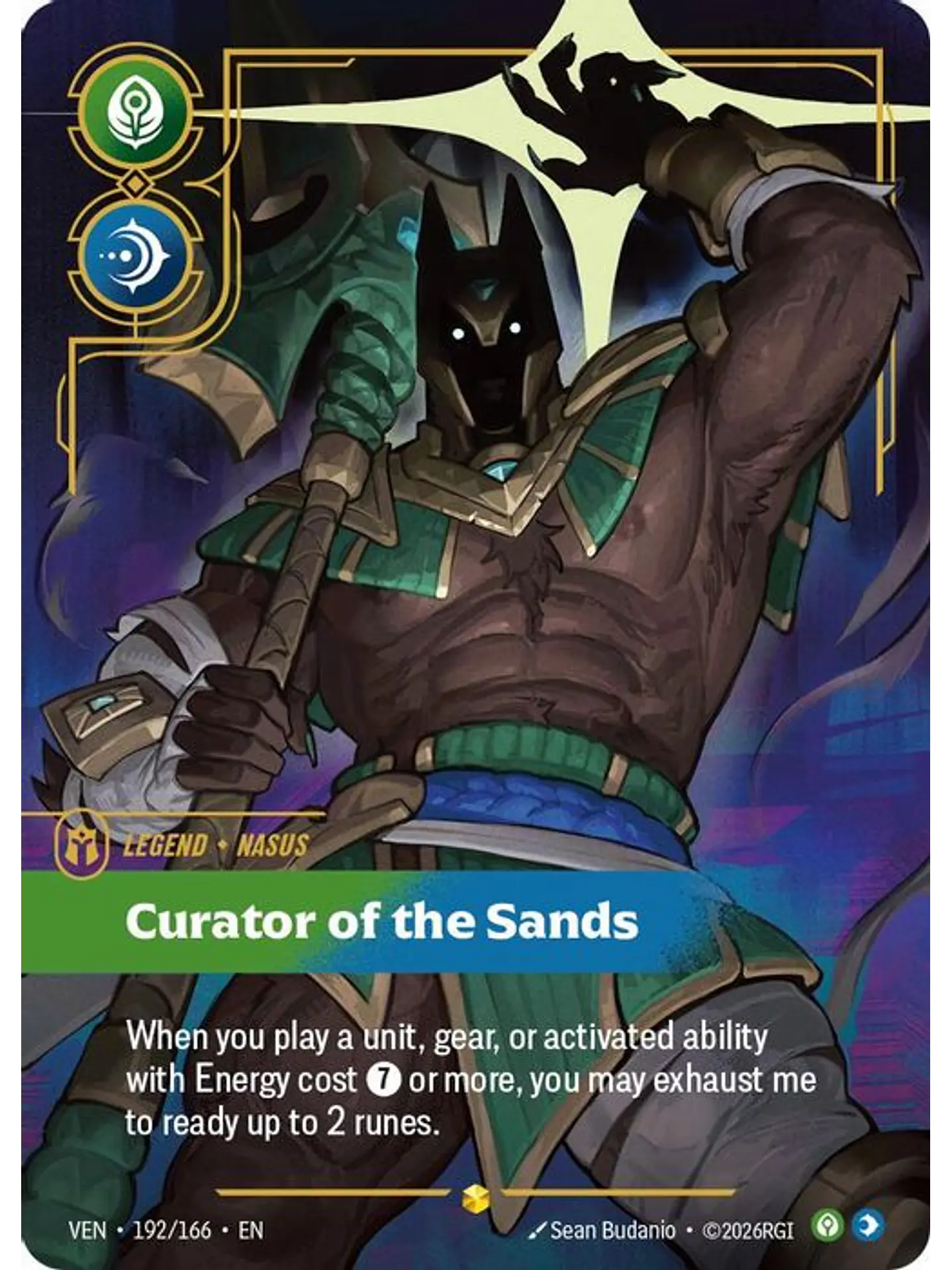 192/166 (Alternate Art) Nasus - Curator of the Sands (Overnumbered) 1