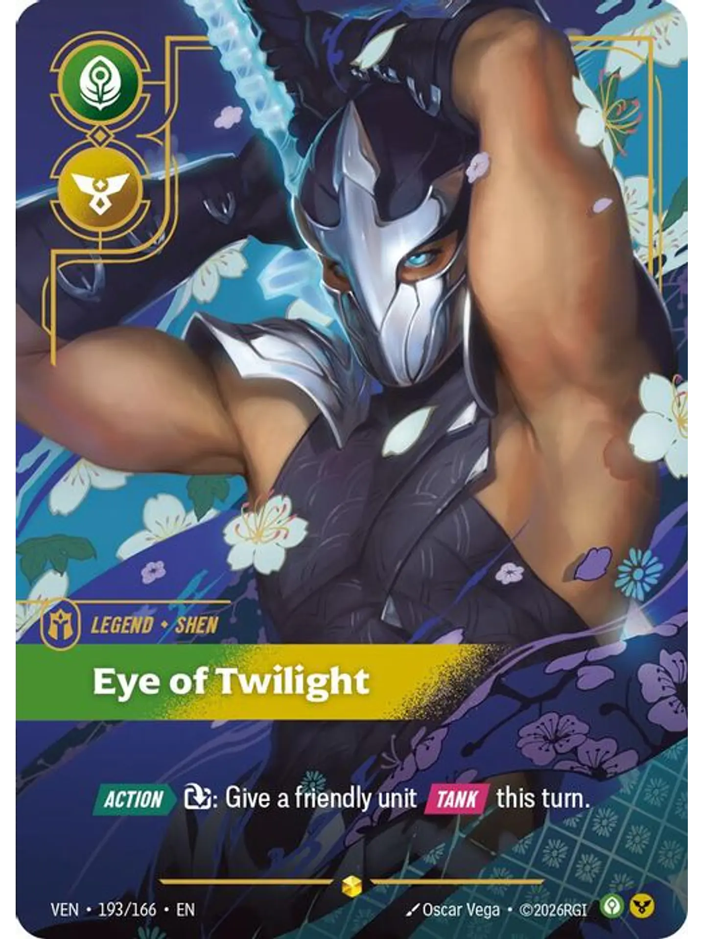 193/166 (Alternate Art) Shen - Eye of Twilight (Overnumbered) 1