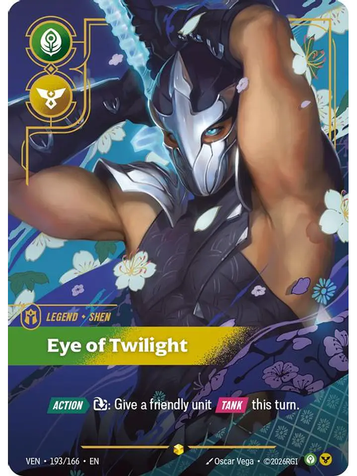 193/166 (Alternate Art) Shen - Eye of Twilight (Overnumbered) 1