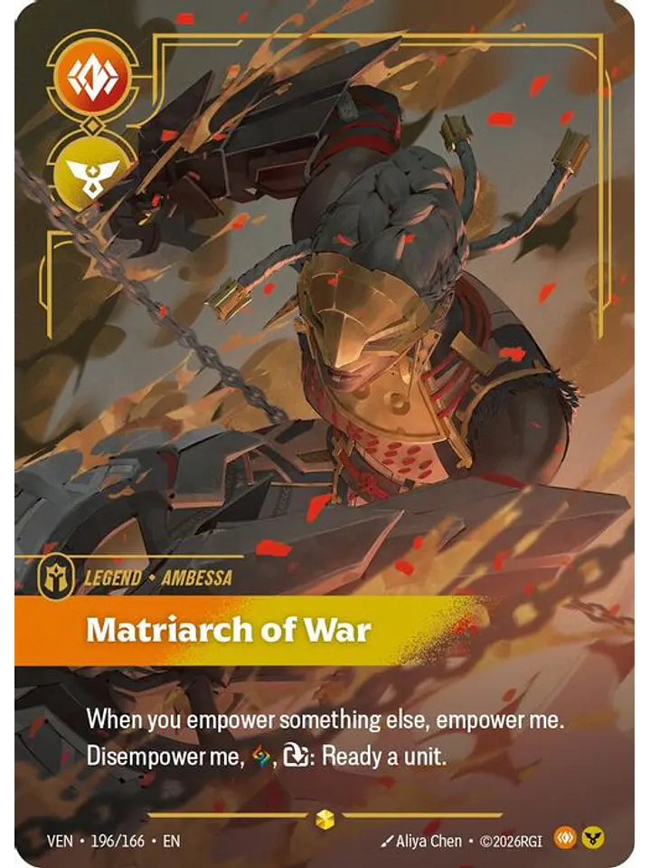 196/166 (Alternate Art) Ambessa - Matriarch of War (Overnumbered) 1