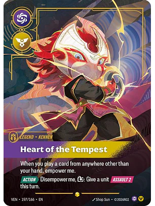 197/166 (Alternate Art) Yordle, Kennen - Heart of the Tempest (Overnumbered)