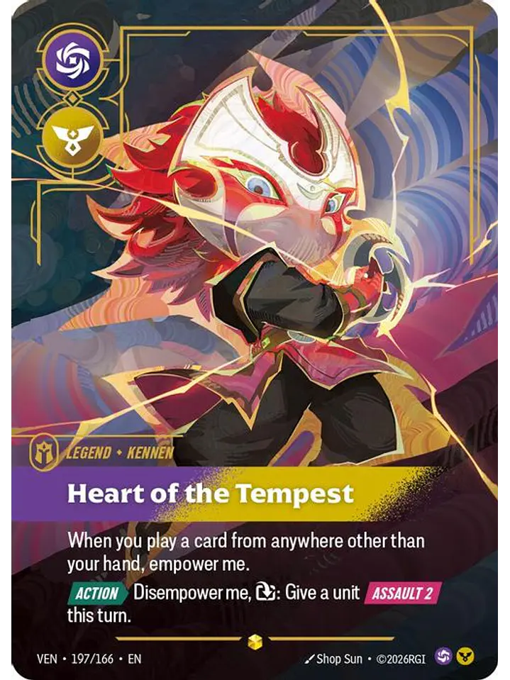 197/166 (Alternate Art) Yordle, Kennen - Heart of the Tempest (Overnumbered) 1