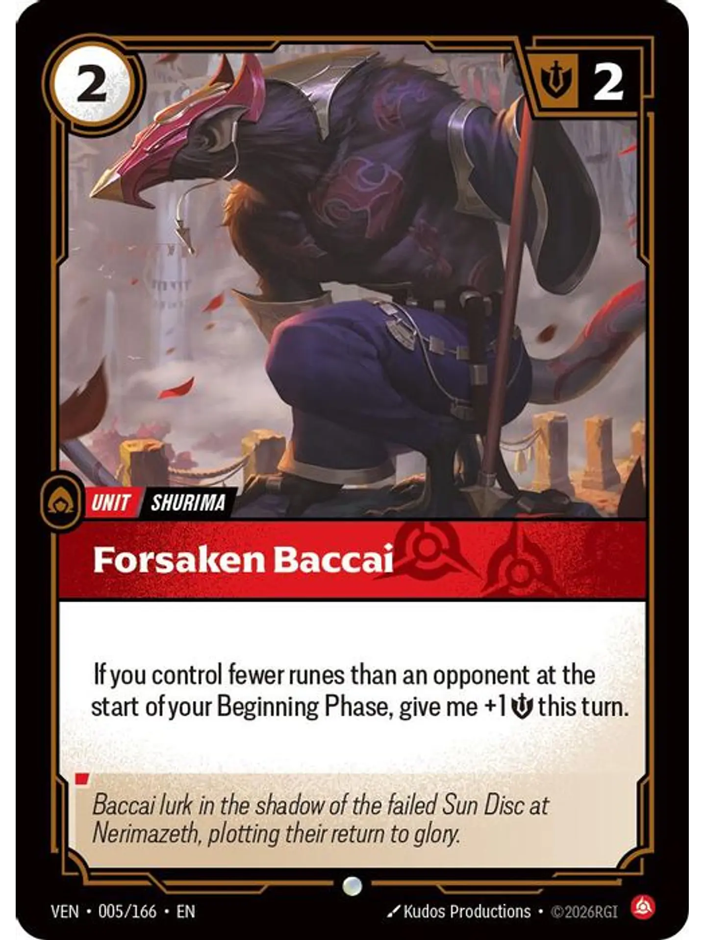 005/166 C Forsaken Baccai (FOIL) 1