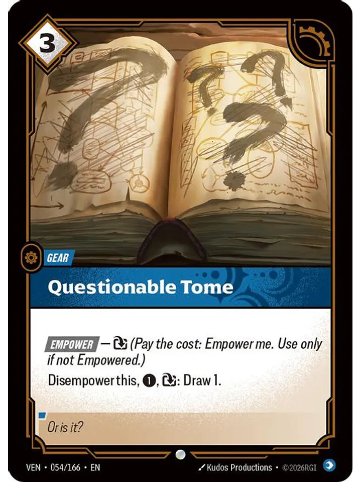 054/166 C Questionable Tome (FOIL) 1