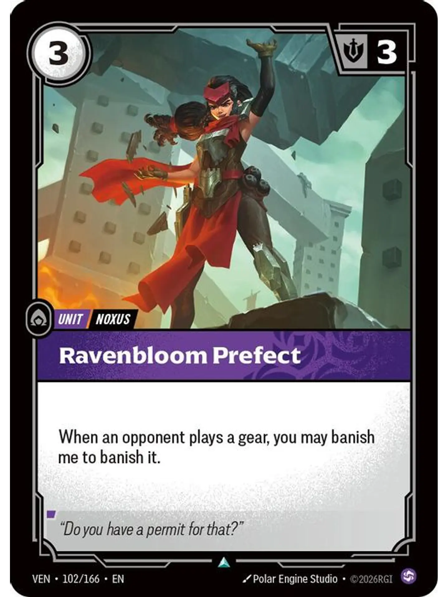 102/166 C Ravenbloom Prefect (FOIL) 1