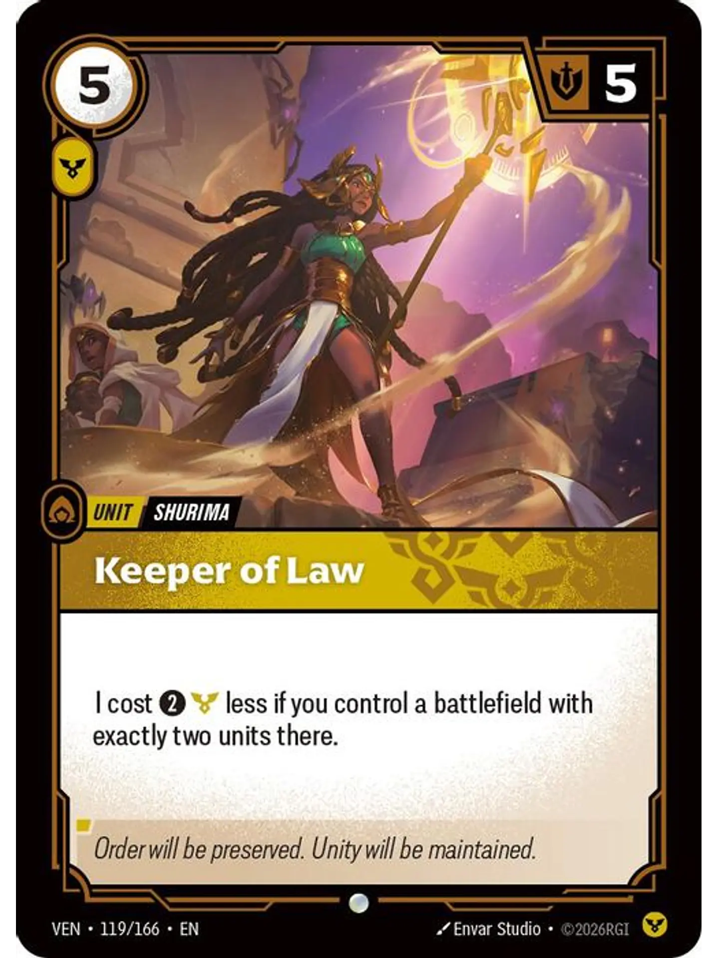 119/166 C Keeper of Law (FOIL) 1