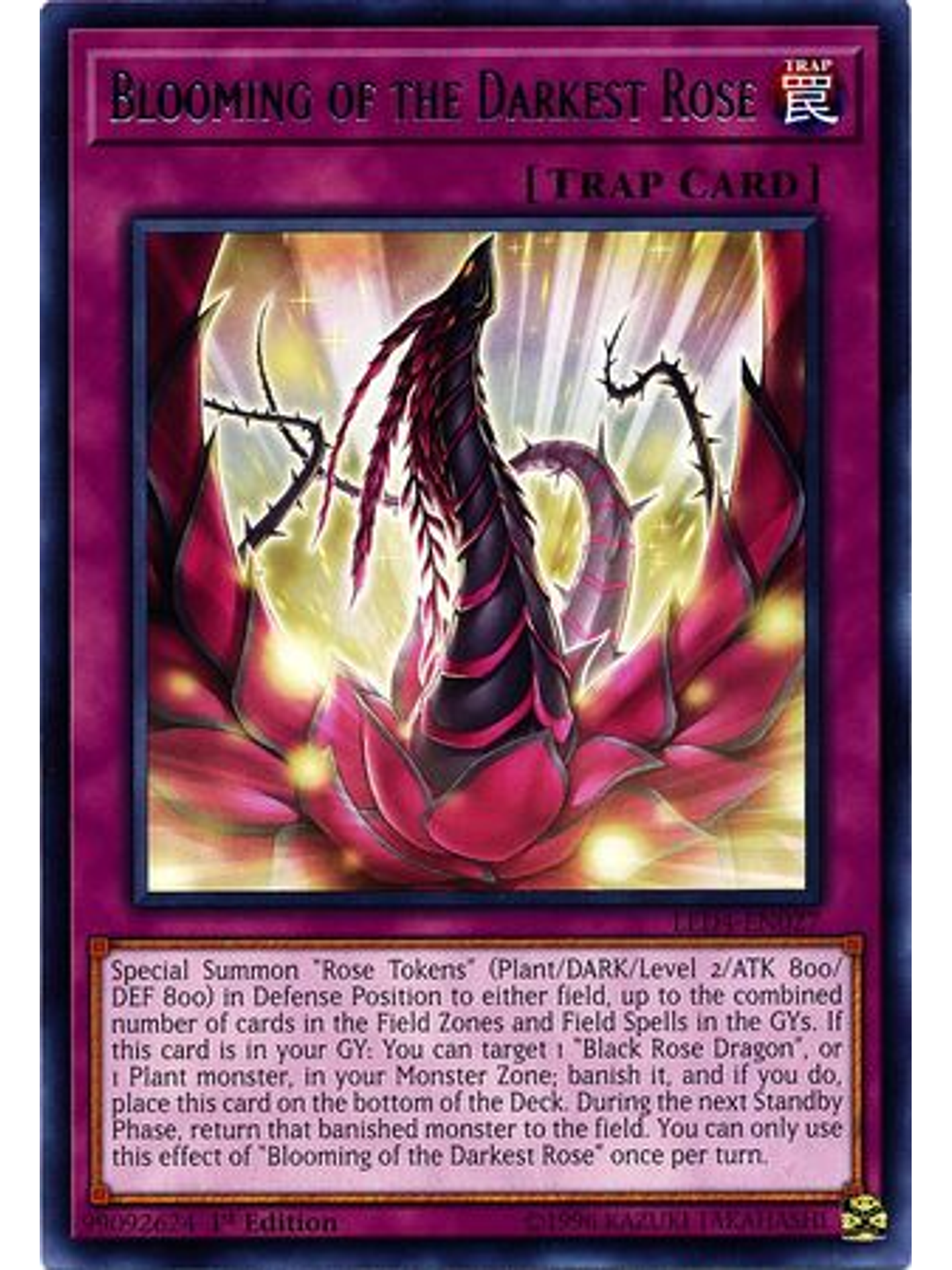 Blooming of the Darkest Rose - LED4-EN027 - Rare 1st Edition 1