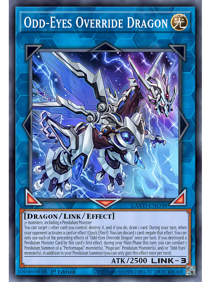 Odd-Eyes Override Dragon - LAVD-ENO38 - Ultra Rare 1st Edition 1