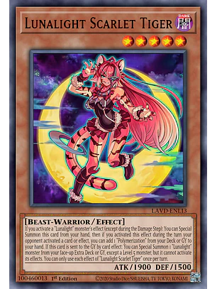 Lunalight Scarlet Tiger - LAVD-ENL13 - Ultra Rare 1st Edition