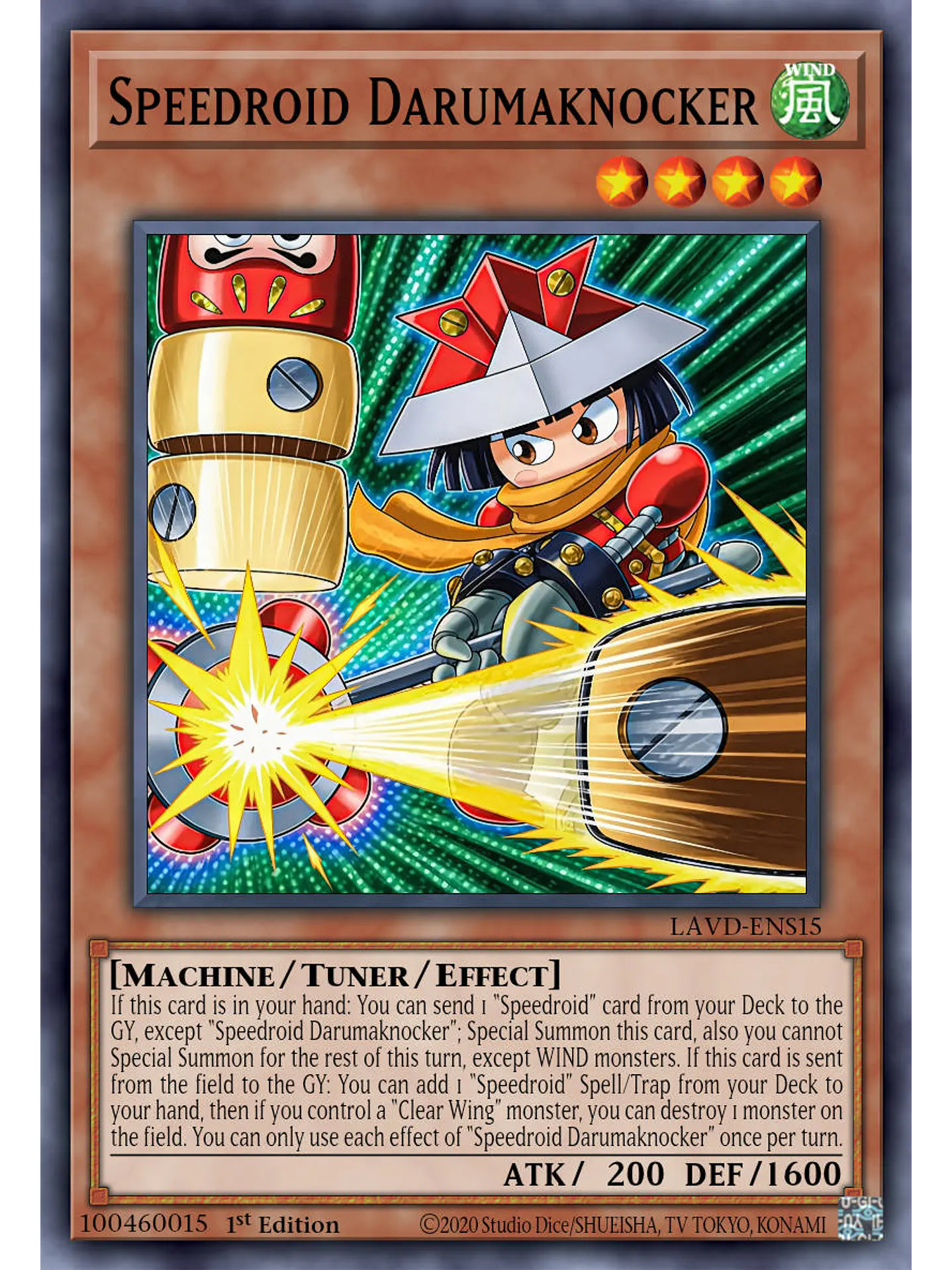 Speedroid Darumaknocker - LAVD-ENS15 - Secret Rare 1st Edition 1