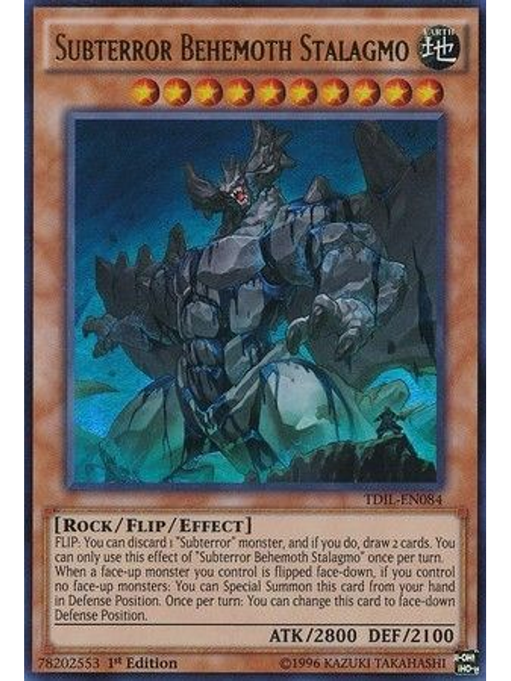 Subterror Behemoth Stalagmo - TDIL-EN084 - Ultra Rare 1st Edition 1
