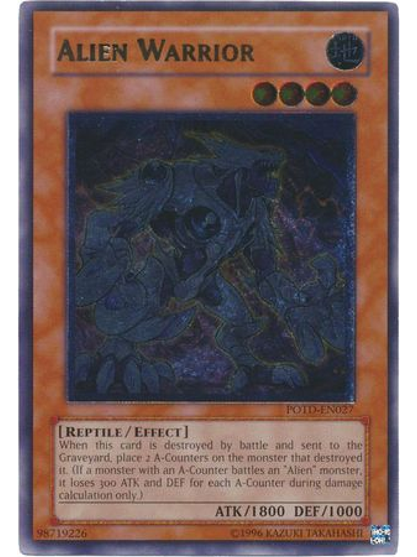 Alien Warrior - POTD-EN027 Unlimited - Ultimate Rare 1