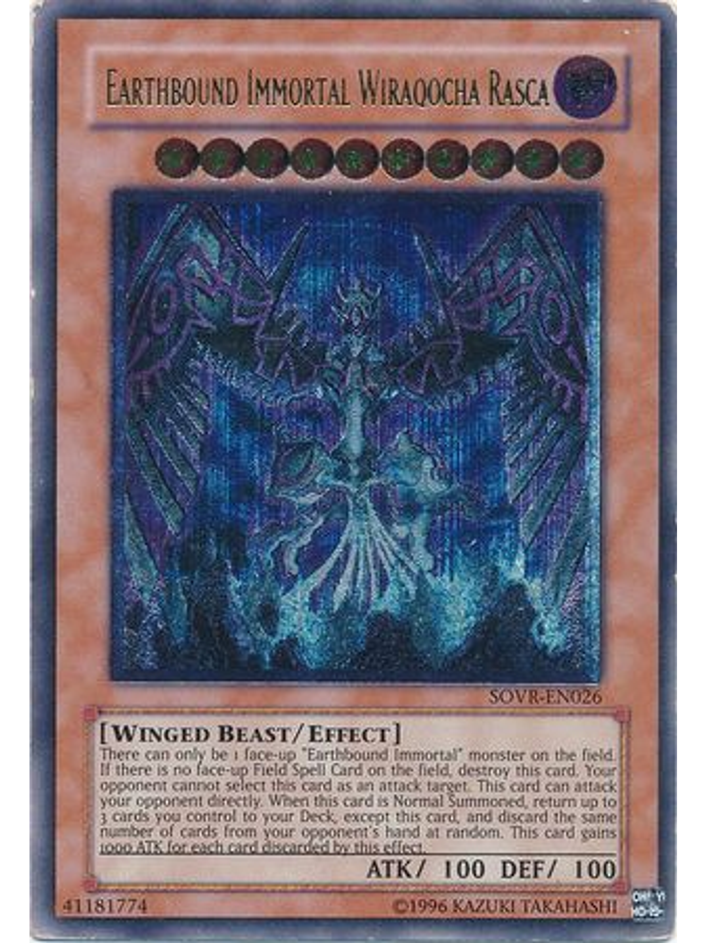 Earthbound Immortal Wiraqocha Rasca - SOVR-EN026 Unlimited - Ultimate Rare 1