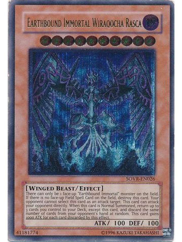 Earthbound Immortal Wiraqocha Rasca - SOVR-EN026 Unlimited - Ultimate Rare 1