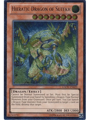 Hieratic Dragon of Sutekh - GAOV-EN025 Unlimited - Ultimate Rare