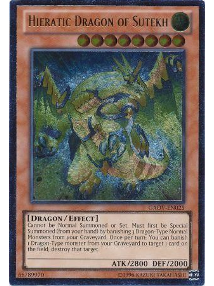 Hieratic Dragon of Sutekh - GAOV-EN025 Unlimited - Ultimate Rare 1