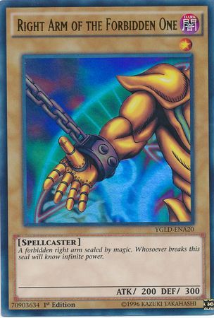 Right Arm of the Forbidden One - YGLD-ENA20 - Ultra Rare 1st Edition