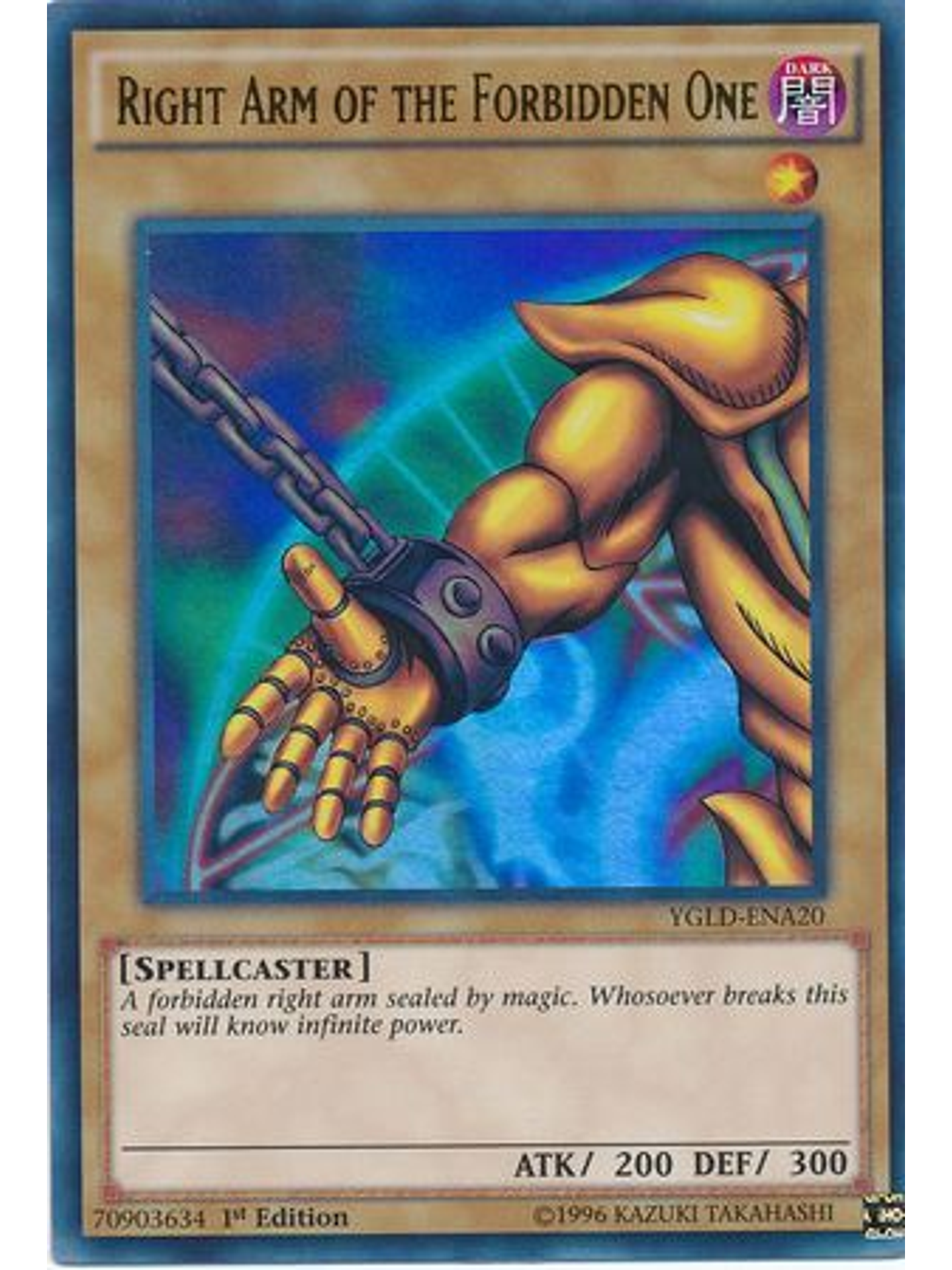Right Arm of the Forbidden One - YGLD-ENA20 - Ultra Rare 1st Edition 1
