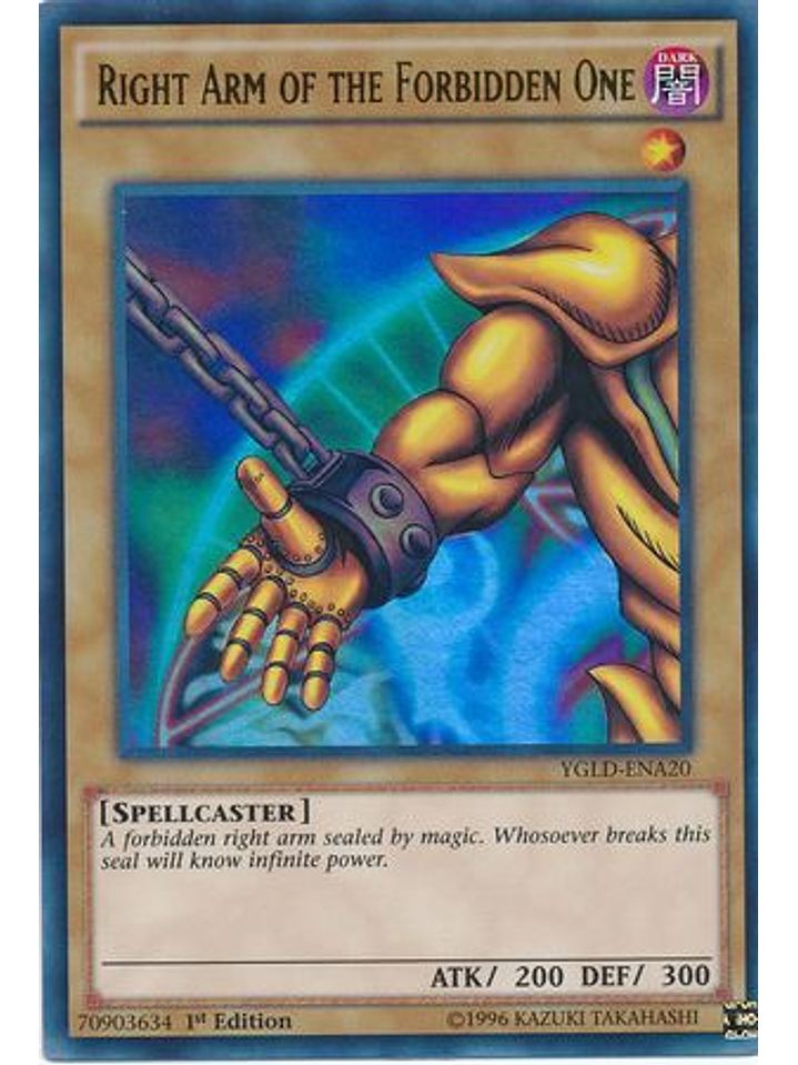 Right Arm of the Forbidden One - YGLD-ENA20 - Ultra Rare 1st Edition 1
