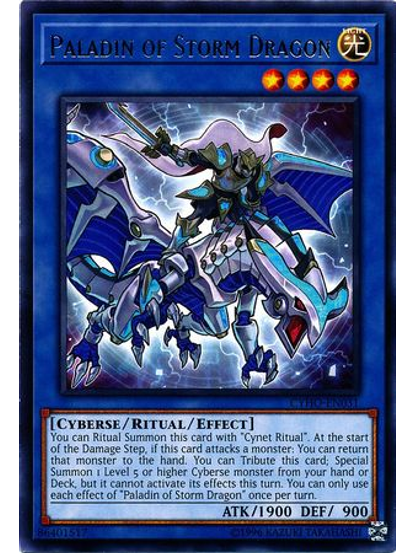 Paladin of Storm Dragon - CYHO-EN031 - Rare Unlimited 1