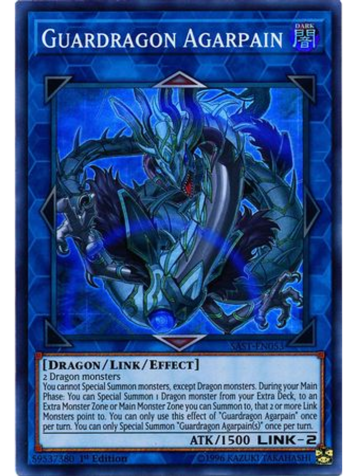 Guardragon Agarpain - SAST-EN053 - Super Rare 1st Edition 1