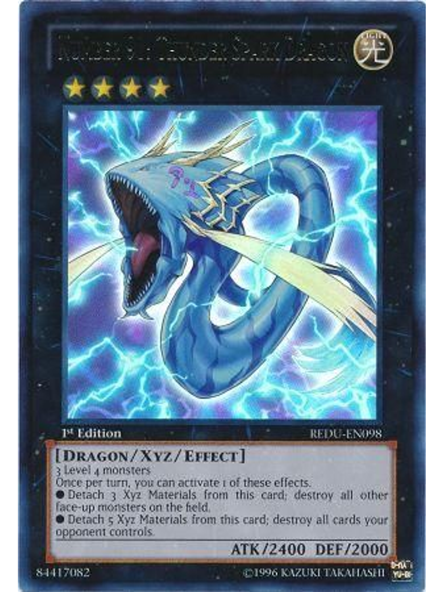 Number 91: Thunder Spark Dragon - REDU-EN098 - Ultra Rare 1st Edition 1