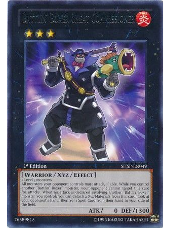 Battlin' Boxer Cheat Commissioner - SHSP-EN049 - Rare 1st Edition 1