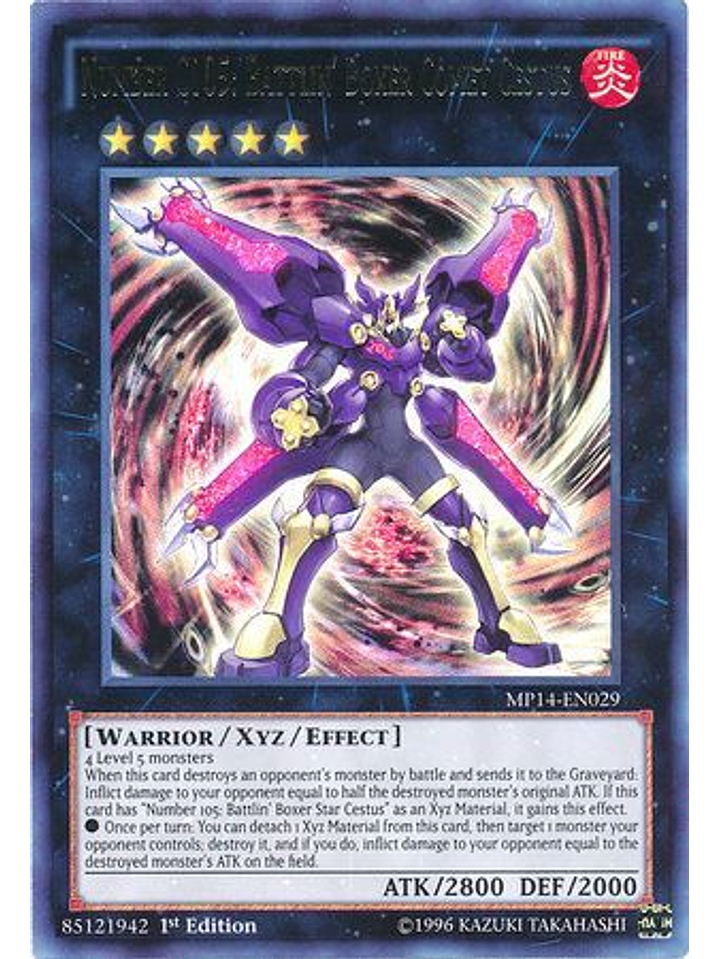 Number C105: Battlin' Boxer Comet Cestus - MP14-EN029 - Ultra Rare 1st Edition 1