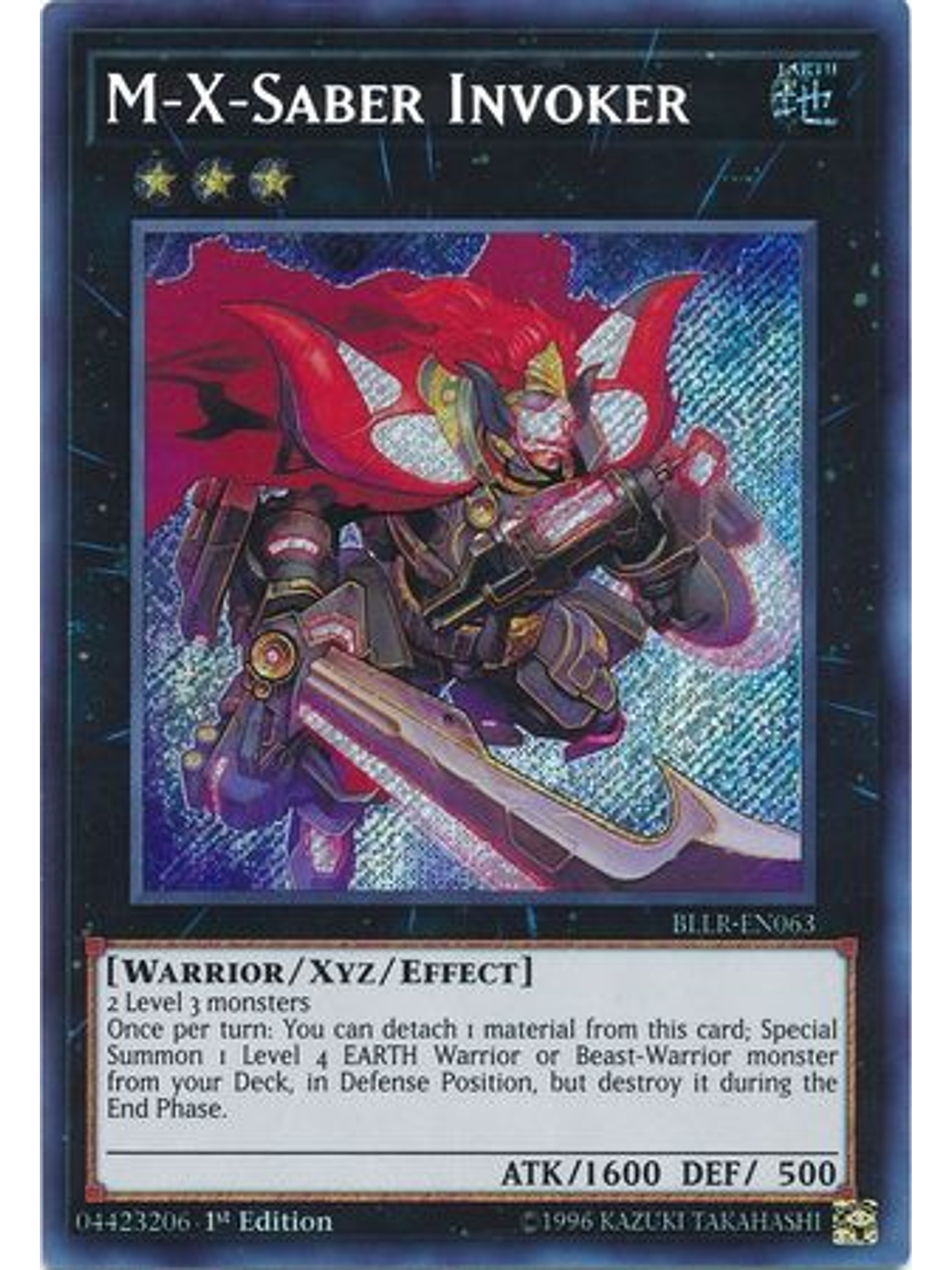 M-X-Saber Invoker - BLLR-EN063 - Secret Rare 1st Edition 1