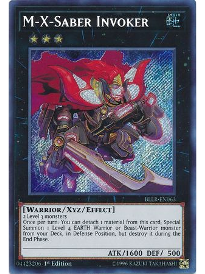 M-X-Saber Invoker - BLLR-EN063 - Secret Rare 1st Edition 1